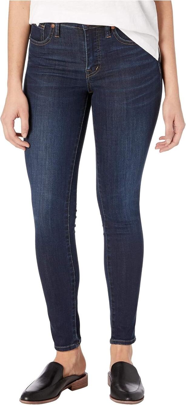 Madewell Women's 29 Dark Wash 9" High Rise Stretch Skinny Jeans Classic O5-3
